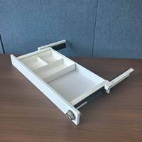 Panneau métallique avec serrure, tiroir de rangement sous le bureau, bureau d'étude, bureau d'ordinateur, boîte de rangement