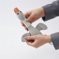 Juguete de Peluche para Perro Pawstar con Sonido de Ganso y Pato, Doble Sonido, Cuerpo Plano y Ancho, Interactivo, para Masticar, 3 Colores, Venta al por Mayor, Personalizable