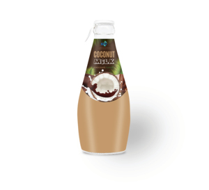 Proveedor de Vietnam OEM Muestra gratis Bajo MOQ Buen precio 290ml Botella de vidrio Bebida de leche de coco de la mejor calidad con sabor a plátano - Product Image 2