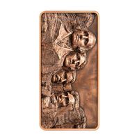 Pièce commémorative rectangulaire en cuivre pur 999 de 10 oz, gravée sur mesure, avec la Statue de la Liberté et le drapeau américain, très appréciée, pour la promotion d'événements