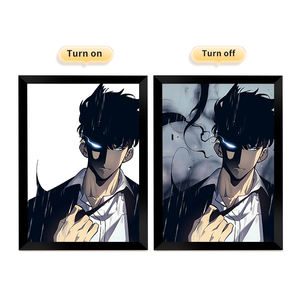 Boîte à lumière LED d'art d'ombre d'anime, tricolore, lumineuse, papier gravé et cadre en bois, lumière murale, impression UV, fer pour la décoration de la <span class=keywords><strong>chambre</strong></span> d'<span class=keywords><strong>otaku</strong></span> - Product Image 6