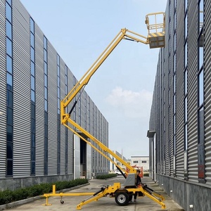 Battery Tractor Articulated Trailer Mounted Cherry Picker Boom Lift Aerial Platform on Tracks for Agriculture - Product Image 3