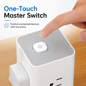 Multiprise Cube US 8 prises CA 15A 125V avec protection contre les surtensions et protection contre les surcharges, interrupteur <span class=keywords><strong>OneTouch</strong></span>, rallonge - Product Image 4