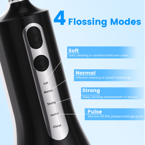 เครื่องทำความสะอาดช่องปากแบบไร้สาย OEM พกพาสะดวก กันน้ำระดับ IPX7 ถังน้ำถอดได้ 300 มล. หัวฉีดหมุนได้ 360 องศา - Product Image 4