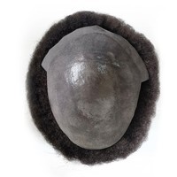 วิกผมคนผมหยิกแบบลอนสำหรับผู้ชายผิวดำ<span class=keywords><strong>ผม</strong></span>คน<span class=keywords><strong>บาง</strong></span> H299ทำจาก PU แบบแอฟโฟรผมหยิก - Product Image 2