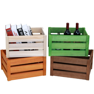 rustic wooden crate storage gift vegetables fruits boxes wood nesting craft stash basket display box