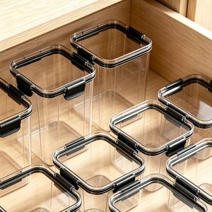 Multi Purpose Plastic <b>Storage</b> <b>Box</b> With Buckle Lid Insect Proof Moisture Proof for Kitchen Refrigerator Factory Warehouse Daily - Product Image 3