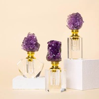 NOUVELLE ARRIVÉE Flacon de parfum en cristal fait main, flacon de parfum en améthyste naturelle à vendre