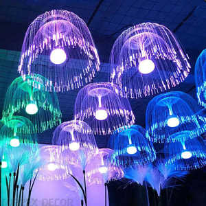 Lampe Méduse LED Fibre Optique Décoration de Noël pour Fête Evénement <span class=keywords><strong>Création</strong></span> d'Ambiance Vacances - Product Image 5