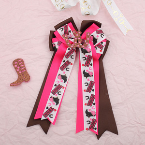 Botas ecuestres con lazo <span class=keywords><strong>Herradura</strong></span> Accesorios para el cabello Niños Niñas Pinzas para el cabello - Product Image 3