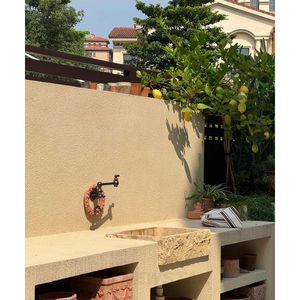 Évier de cuisine en pierre naturelle <span class=keywords><strong>Aquarius</strong></span>, design à cuve unique, couleur crème, évier rectangulaire en pierre, vente en gros - Product Image 6