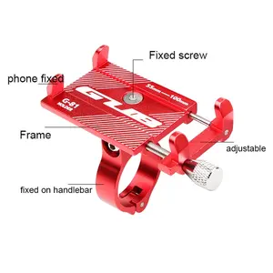 <span class=keywords><strong>Support</strong></span> de téléphone universel pour vélo de moto en alliage d'aluminium pour téléphone portable de 3.5 à 6.5 pouces (GUB 81) - Product Image 1