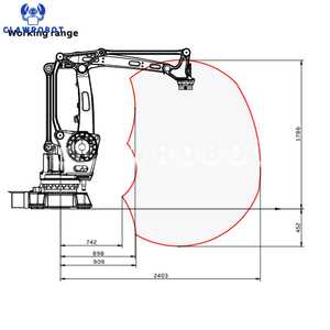 Robot de palettisation haute vitesse ABB 4 axes 110 kg, manutention de matériaux, palettisation et depalettisation, bras robotique de palettisation - Product Image 2