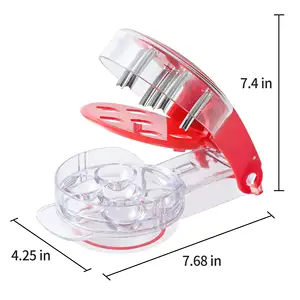 Cherry Pitter Tool Pit Remover Push-Pull Six Hole Seed and Olive Date Quick Pit Remover Facile à utiliser