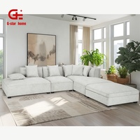 Canapé modulaire Chesterfield trois places de luxe moderne, capitonné, tissu de haute qualité, certifié ISO9001, pour hôtel et salon