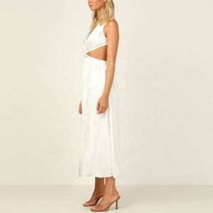 Abito Senza Maniche Laurie, Sexy con Scollo a V, Schiena Scoperta, Traforato, Vestito da Sera per Feste e Balli, Lunghezza Midi - Product Image 4