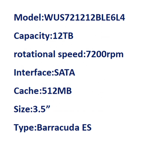 Disque dur mécanique Helium de qualité professionnelle 12 To HC520 SATA 7200 tr/min 256 Mo CMR Vertical pour serveur <span class=keywords><strong>HUH721212ALE600</strong></span> - Product Image 3