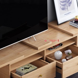 Telescopic TVキャビネット: 仕切り収納キャビネット、小さなリビングルーム用のモダンなミニマリスト家具 - Product Image 3