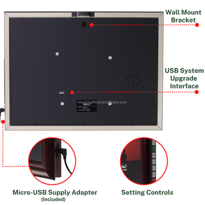Horloge numérique musulmane à 8 sons Athan Prayer Hijri Time Gebetsuhr Uhr <span class=keywords><strong>Ezan</strong></span> Saati Coran Player Frame Azan avec Fernbedienung - Product Image 5