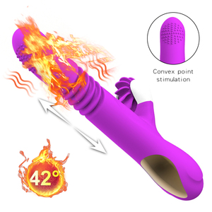 Pink Clitoral <b>Vibrator</b> with Rotating Ball and Thrusting Function Food Grade Silicone 100% Waterproof Sex Toy for Women - Product Image 6