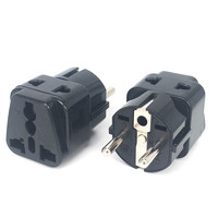 Adaptateur de voyage universel 2-en-1 personnalisé avec logo, mini prise CE en ABS et cuivre 10A, 2 sorties AC 100V-250V pour la Thaïlande et l'Inde