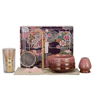 Exclusivo Nuevo Juego de Cuencos de Cerámica para Matcha con Efecto de Horno Bai Ben Li, Estilo Japonés Vintage, Soporte para Batidor de Té - Product Image 5