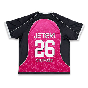 Camiseta de fútbol personalizada de alta calidad, sublimación, diseño de retazos, camiseta de fútbol Retro de calle de gran tamaño - Product Image 3