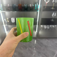 Meilleur choix de cadeau : Verres à jus en verre transparent avec motif de fruits et cœurs de dessins animés mignons pour la maison, les mariages, les hôtels, les voyages et les goûters.