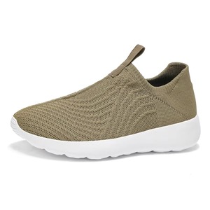 Zapatillas Deportivas Ligeras de Punto Elástico, Calzado Multiusos para Tenis, Caminar y Correr, Antideslizantes, con Suela Gruesa Blanca, Casuales para Exteriores - Product Image 1
