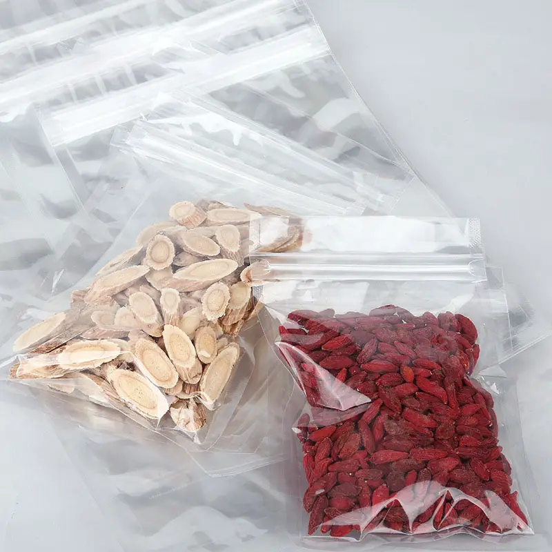 Wholesale Food Packaging Bag Herbal Tea Multi-grain Zipper Bag Jewelry Packaging Tea Transparent Self-Sealing Bag