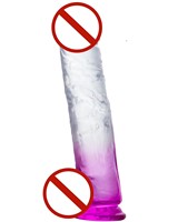Vibrador Dildo Realista de TPE Suave de 8 Pulgadas con Potente Ventosa Estimuladora de Punto G para Masturbación Femenina, Juguete Sexual para Adultos