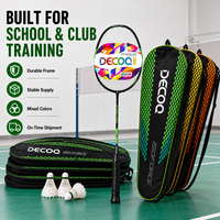 Raquette de badminton professionnelle en fibre de carbone, légère, avec manche en graphite, pour l'entraînement, personnalisable avec logo OEM, vente en gros, approvisionnement en vrac