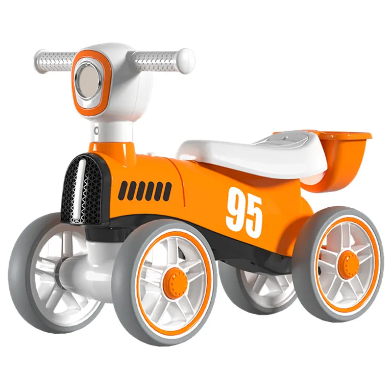 बच्चों के शैक्षिक खिलौने कूल लाइट फोर व्हील बेबी बैलेंस बाइक बेबी कार टॉय राइड ऑन कार लड़कियों लड़कों के लिए