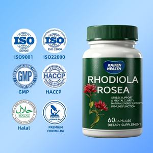 Capsules de supplément de Rhodiola Rosea en marque privée OEM/ODM, favorisent la fonction cérébrale naturelle et la santé de la mémoire - Product Image 3
