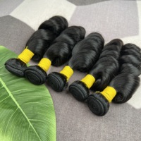 # Lot de Cheveux Humains Vierges Vietnamiens de Qualité Supérieure 12A, Noir Naturel 1B, Ondulés, Vente en Gros
