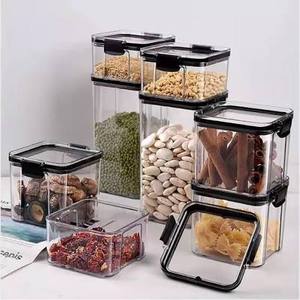 HALO Clear <b>Plastic</b> Food Storage Box Airtight PP Dry Food <b>Container</b> Rectangular Kitchen Canister for <b>Cereal</b> Grain Sugar Snacks - Product Image 3