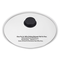 Couvercle de pot en verre (28 cm) Chrome poli B28CL00 7046
