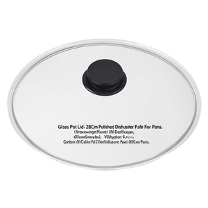 Couvercle de casserole en verre (28cm) chromé poli B28CL00 7046 - Product Image 2