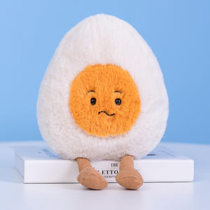 Nuevo Peluche de Huevo Cocido en 6 Estilos, Huevo Cocido Suave, Lindo Peluche de Huevo Cocido Sonriente - Product Image 6
