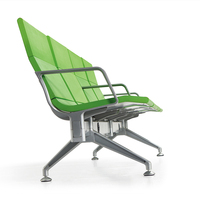 Banc moderne en acier à 3 places pour aéroport, hôpital, gare routière et centre commercial - Écologique et facile à nettoyer