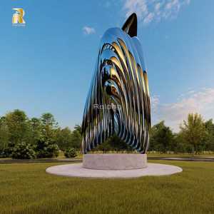 Scultura moderna famosa astratta di arte dell'acciaio inossidabile per la decorazione esterna - Product Image 3