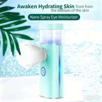 Nano Pulvérisateur Oculaire Portable Étanche, Rechargeable par USB, en ABS, Hydratant et Nettoyant pour les Yeux, Massage