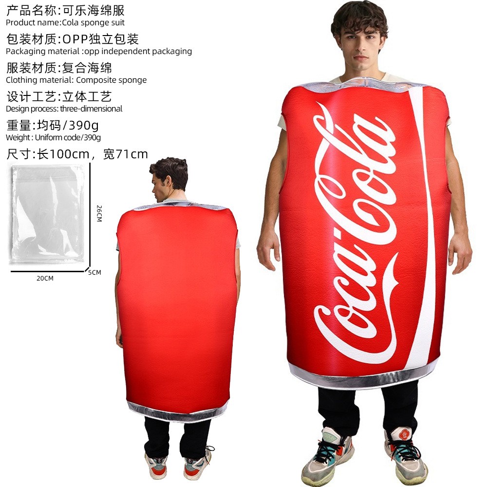 Coca-Cola can sponge suit