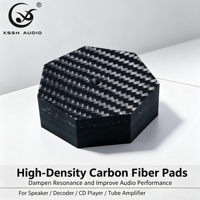 YIVO XSSH 4K Pieds d'isolation antichoc en fibre de carbone HIFI pour enceintes bibliothèque, décodeurs, lecteurs CD et amplificateurs à lampes