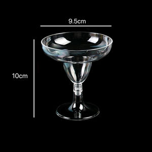 Tasse en plastique transparent <span class=keywords><strong>gourde</strong></span> gobelet tasse jetable élégant verres à pied transparents pour vin jus Cocktails boissons décoration de gâteau - Product Image 2