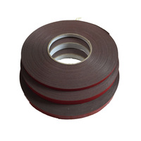 Ruban adhésif en mousse acrylique ignifuge gris avec film rouge, épaisseur 0,8 mm, pour le collage et le montage de produits électroniques
