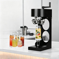 Scelleuse de canettes manuelle rotative portable de haute qualité, idéale pour sceller les canettes de bubble tea et de café, sans besoin d'électricité