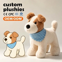 Fabricant Grossiste Usine Personnalisée Chien en Peluche Réaliste avec Écharpe Jouet Chiot en Peluche OEM ODM en Gros pour Magasin de Cadeaux