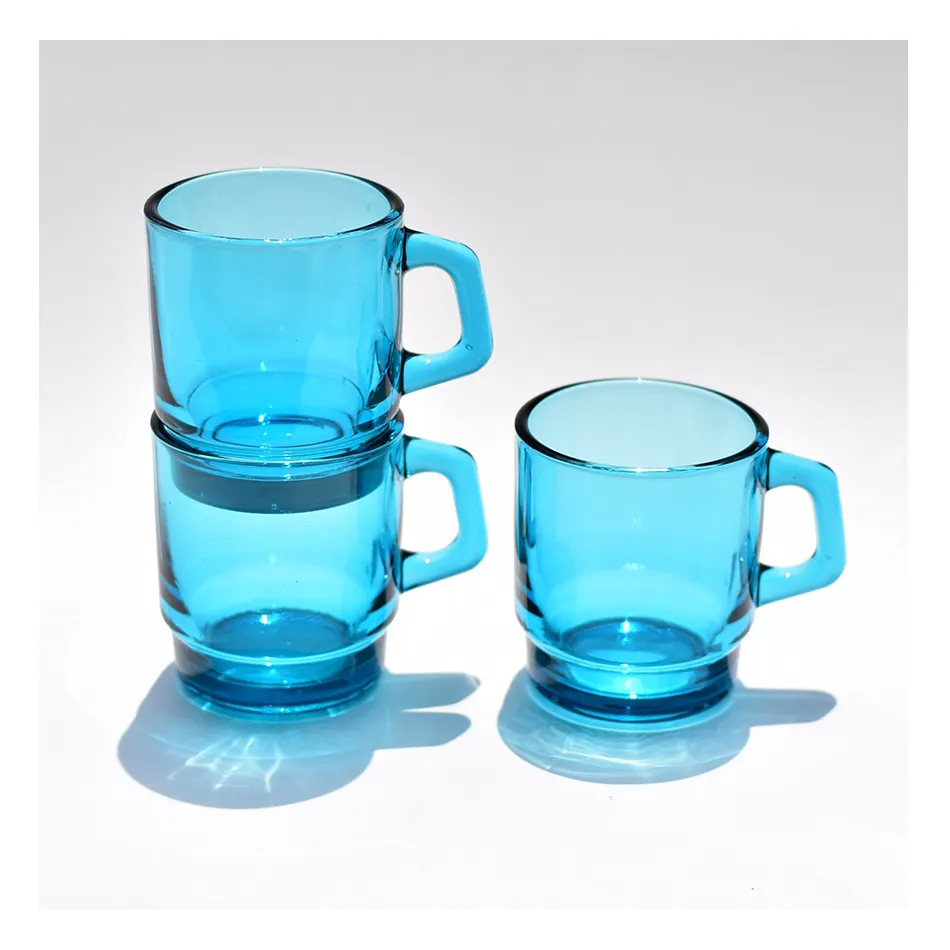 Korean Hot Sale Transparent Coffee Mug Glass Custom Logo Milk Glass Cup Mugs coffee mugs