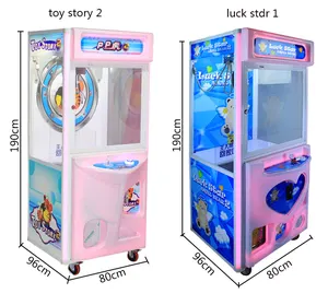 Yüksek dereceli Lucy yıldız çılgın oyuncak 2 renk rotasyon mağaza oyuncak pençeli vinci makinesi